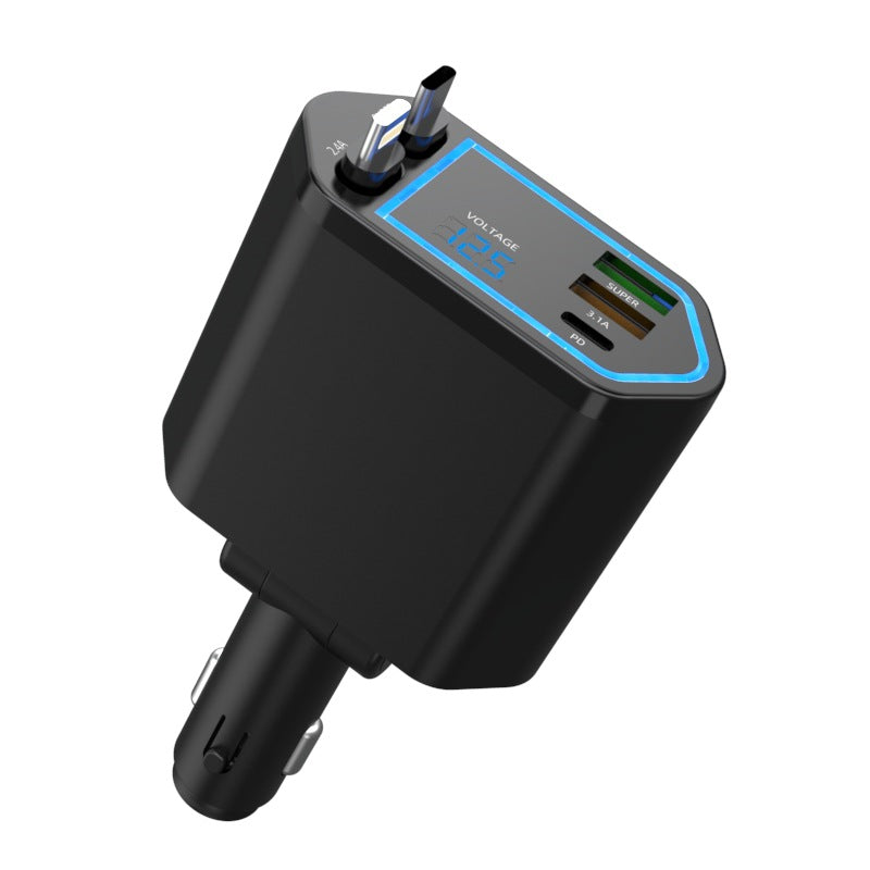 Digital Display 120W Fast Car Charger