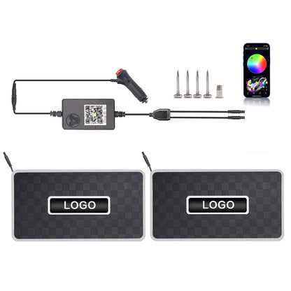 Bluetooth RGB LED Car Floor Mat Atmosphere Light with Voice Control