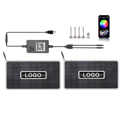 Bluetooth RGB LED Car Floor Mat Atmosphere Light with Voice Control