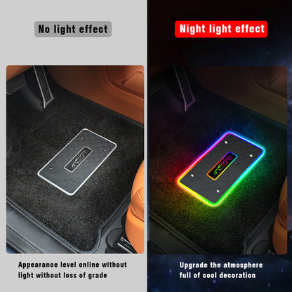 Bluetooth RGB LED Car Floor Mat Atmosphere Light with Voice Control