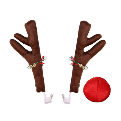 Christmas Car Antlers Plush Decorations