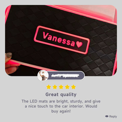 Bluetooth RGB LED Car Floor Mat Atmosphere Light with Voice Control