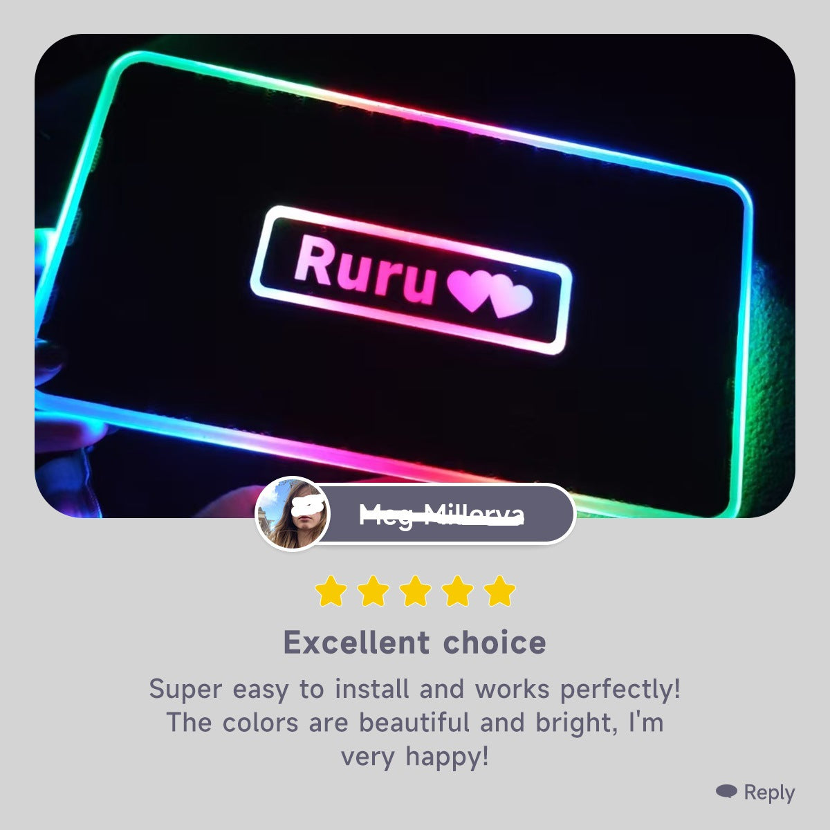 Bluetooth RGB LED Car Floor Mat Atmosphere Light with Voice Control