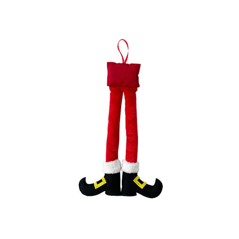 Christmas Striped Elf Leg Car Clip