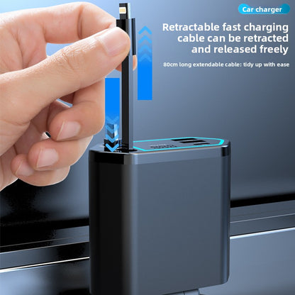 Digital Display 120W Fast Car Charger