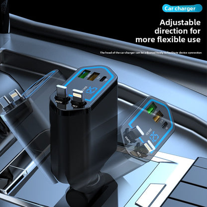 Digital Display 120W Fast Car Charger