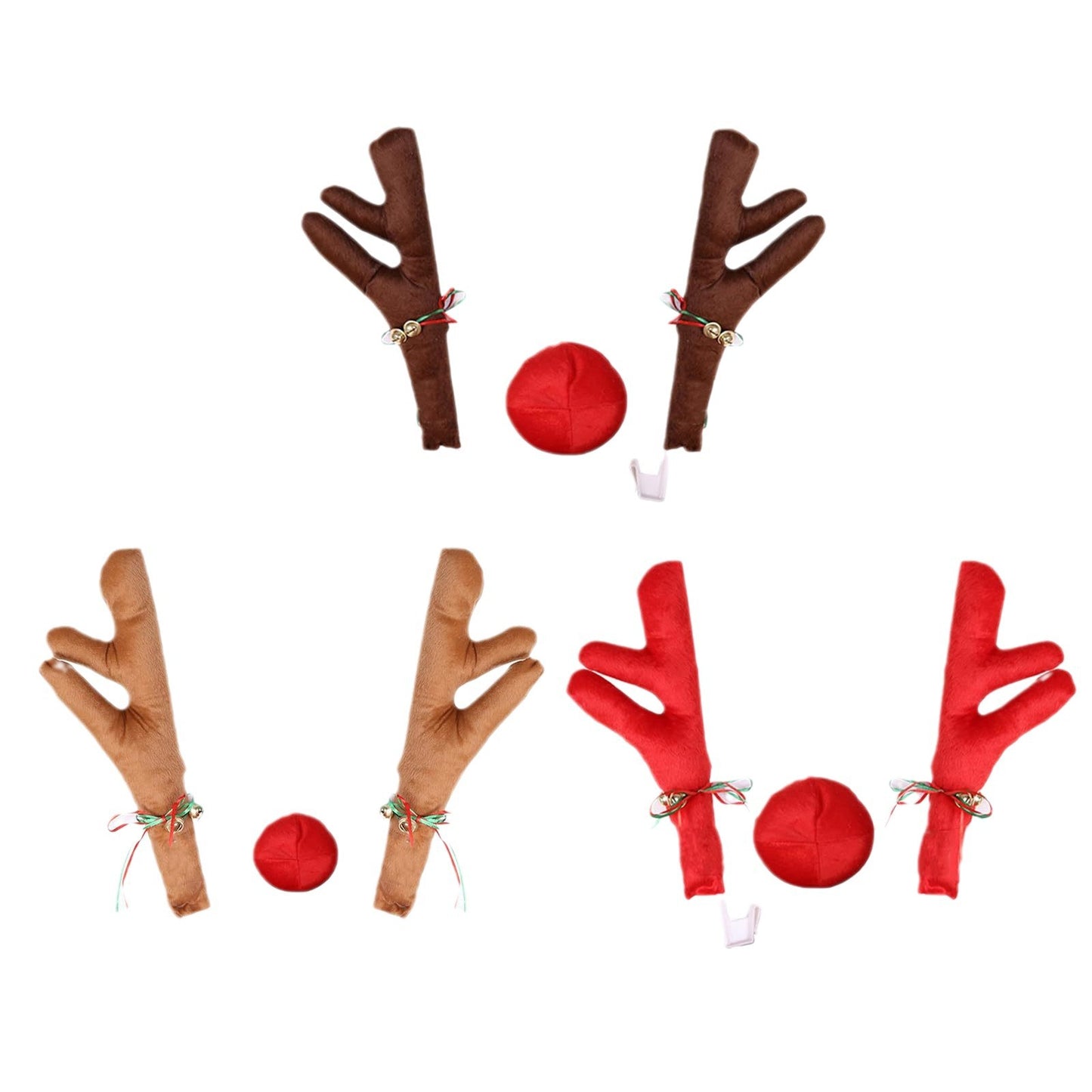 Christmas Car Antlers Plush Decorations