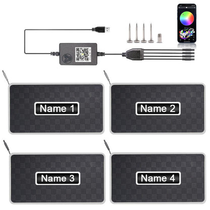 Bluetooth RGB LED Car Floor Mat Atmosphere Light with Voice Control